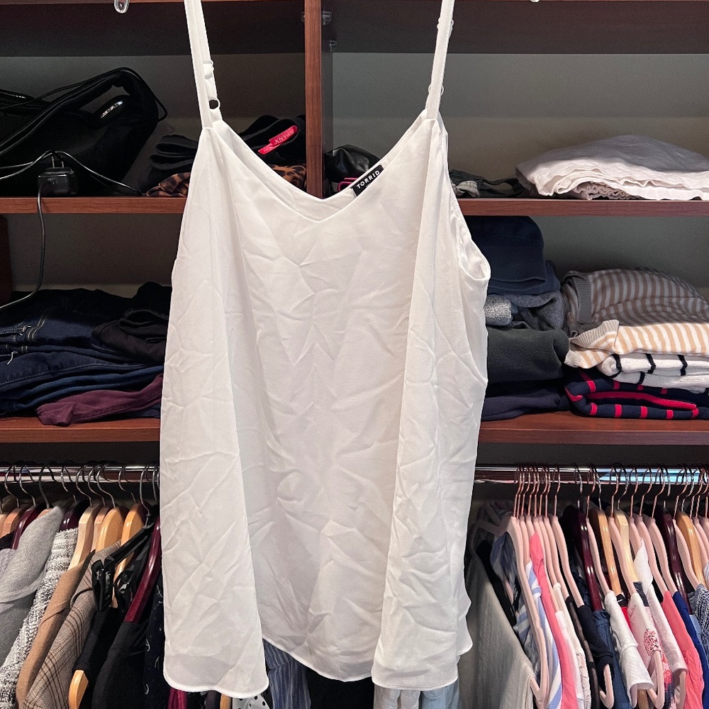Torrid Camisole Style Blouse Tank 2X Plus Size White